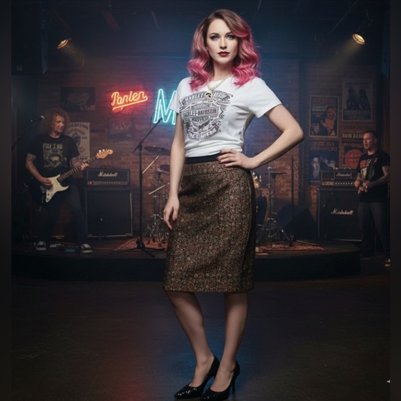 WD.NY Dresses & Skirts - WDNY satin brocade pencil skirt